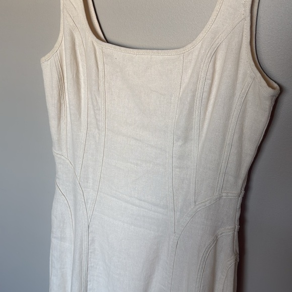 House of Harlow linen blend cream colored dress - Picture 8 of 9